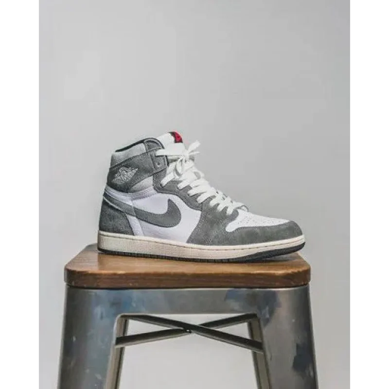 Stylish Nike Air Jordan 1 Washed Black Shoes For Men (SP61)