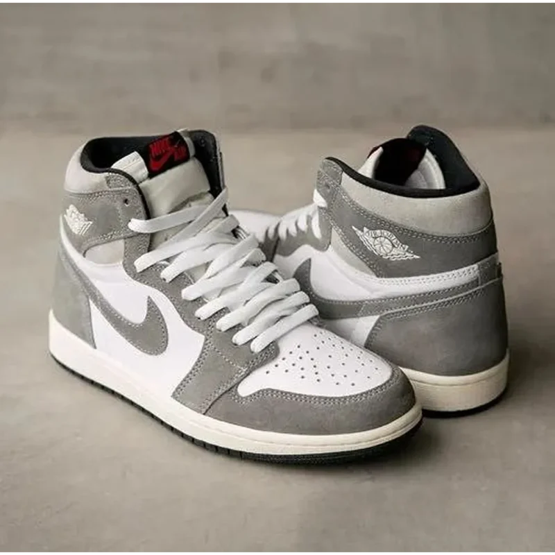 Stylish Nike Air Jordan 1 Washed Black Shoes For Men (SP61)