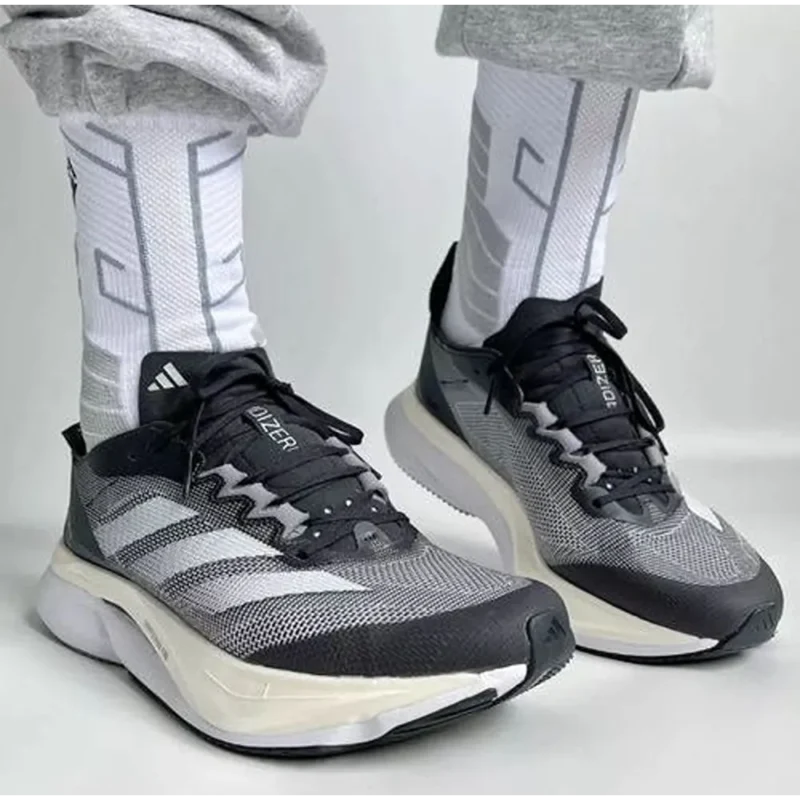 Stylish Adidas Adizero Boston 12 Black Shoes For Men (SP73)