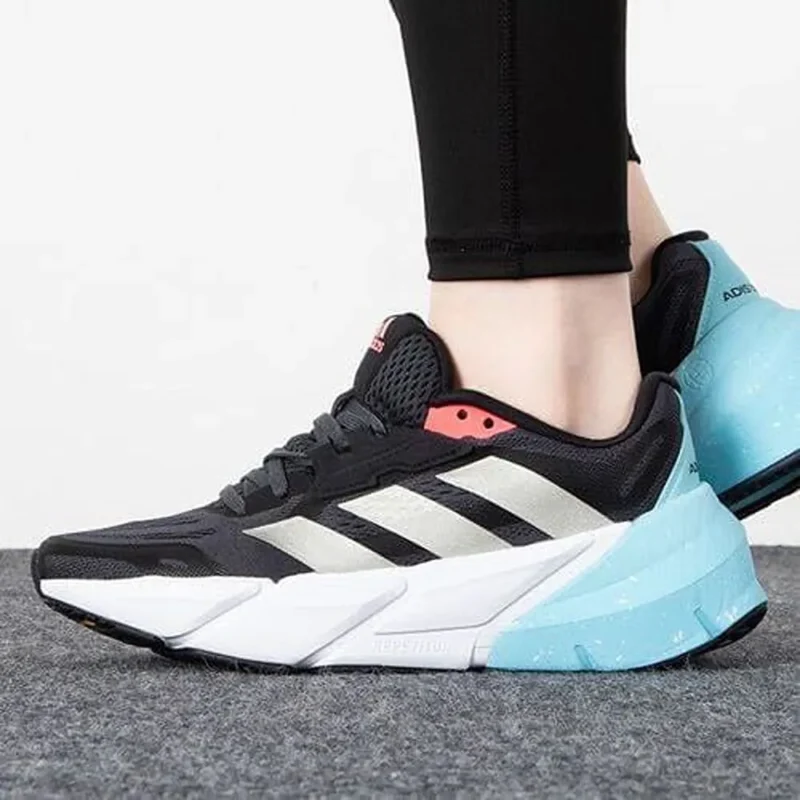 Stylish Adidas Adistar Turbo Black Blue Shoes For Men (SP86)
