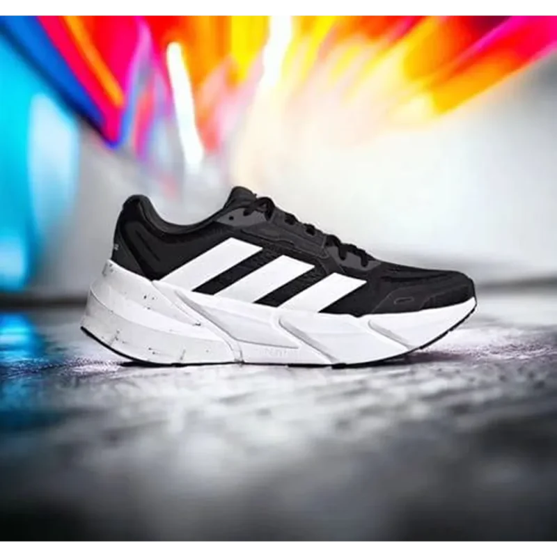 Stylish Adidas Adistar Turbo Black White Shoes For Men (SP87)