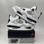 Stylish Air Jordan Retro 4 Military Black Shoes For Men (TS816)