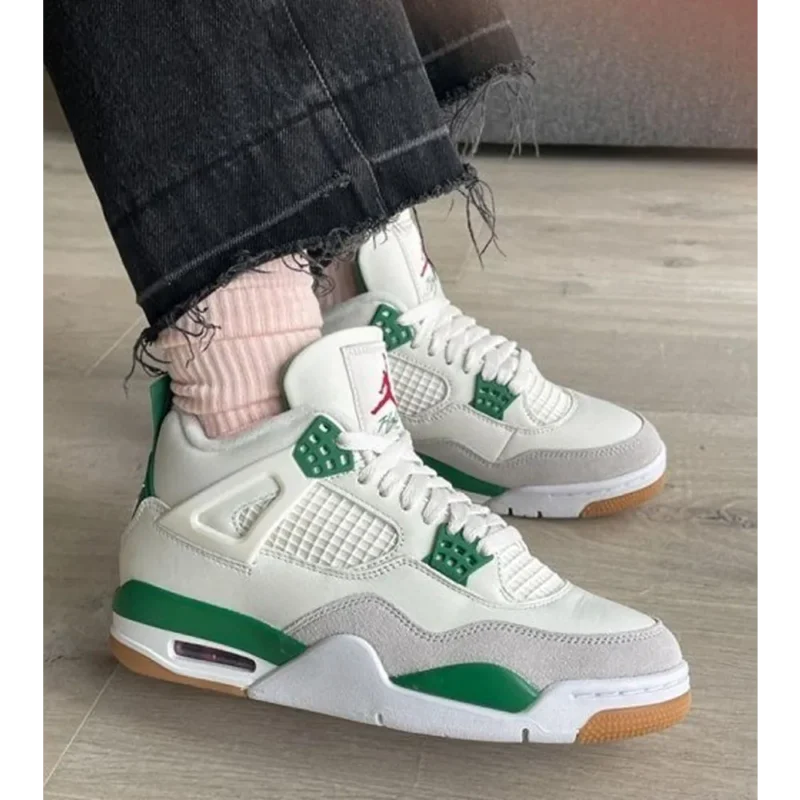 Stylish Air Jordan Retro 4 Pine Green Shoes For Men (TS821)