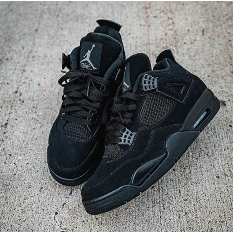 Stylish Air Jordan Retro 4 Black Cat Shoes For Men (TS822)