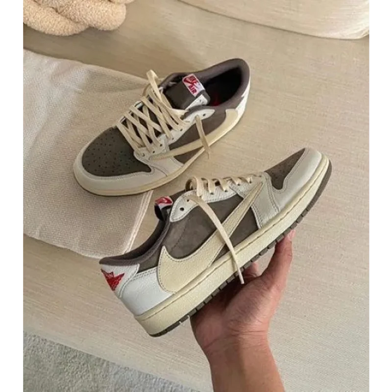 Stylish Air Jordan 1 Low X Travis Scott Dark Mocha Shoes For Men (TS854)