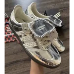 Trendy Adidas Samba X Wales Bonners Silver Shoes For Men (TS891)
