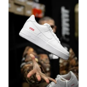 Trendy Supreme X Nike Air Force 1 White Shoes For Men (TS906)