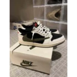 Trendy Air Jordan Retro 1 Travis Scott Olive Shoes For Men (SF31)