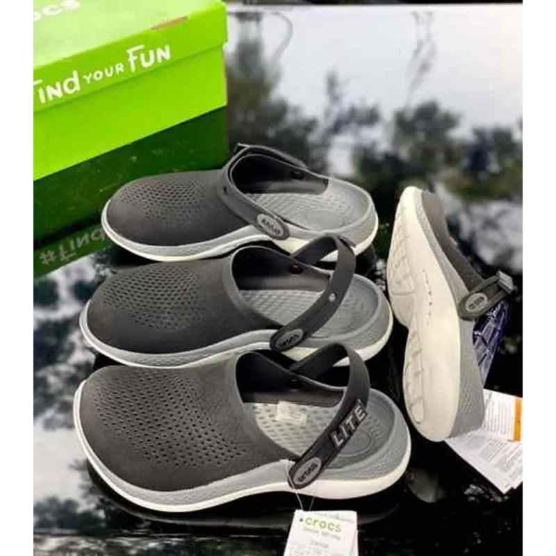 Trendy Crocs Lite Ride 360 Black White Clogs Shoes For Men (SF73)