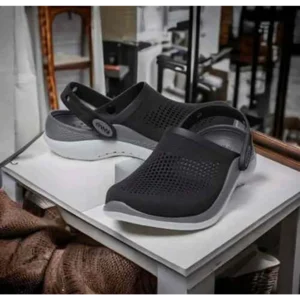 Trendy Crocs Lite Ride 360 Black White Clogs Shoes For Men (SF73)