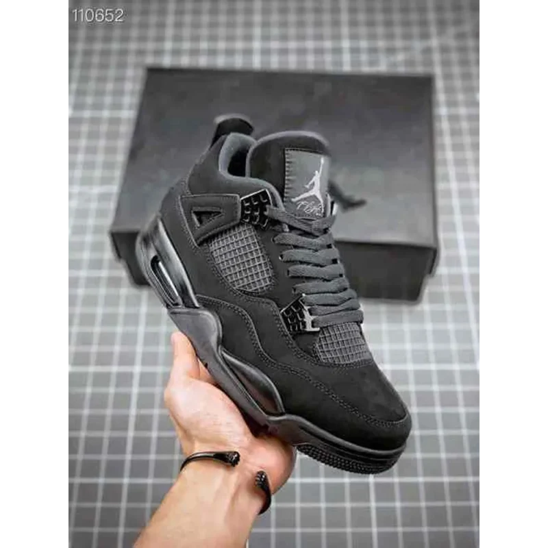 Trendy Air Jordan Retro 4 Black Cat Shoes For Men (SF119)