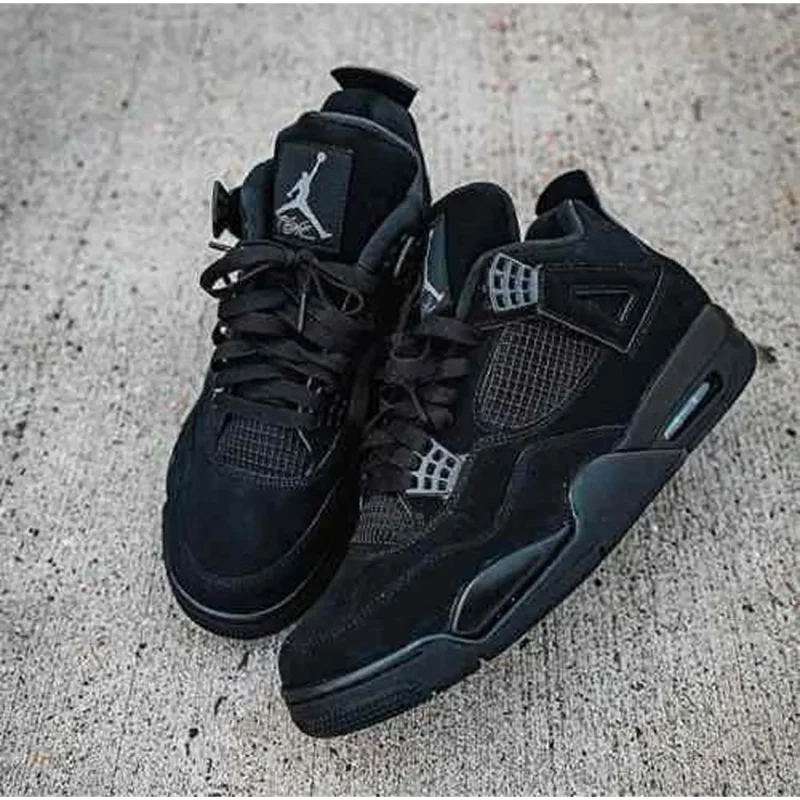 Trendy Air Jordan Retro 4 Black Cat Shoes For Men (SF119)