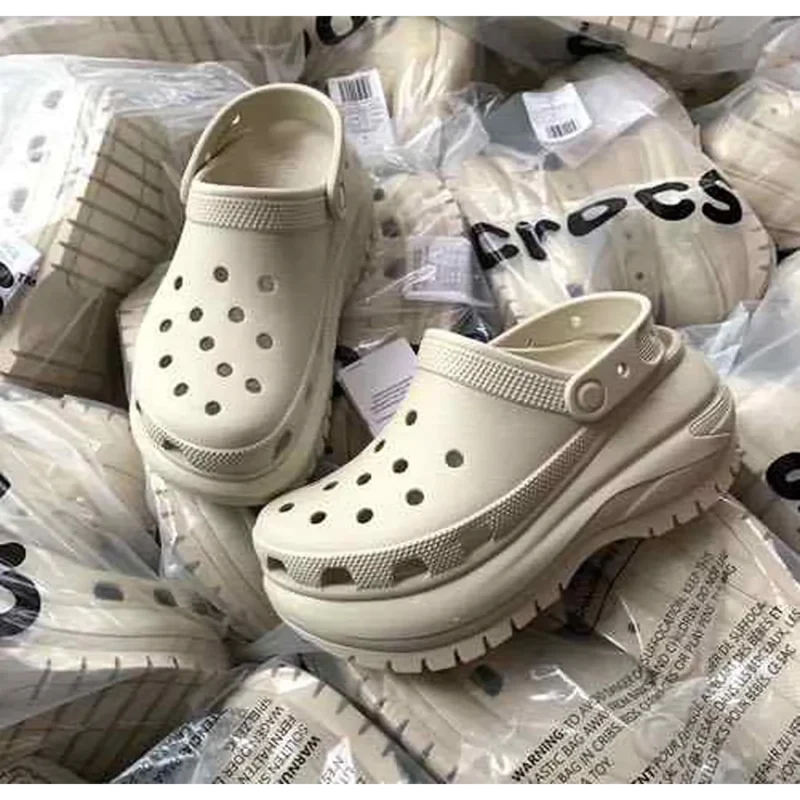 Premium Crocs Classic Mega Crush Beige For Men (BME09)