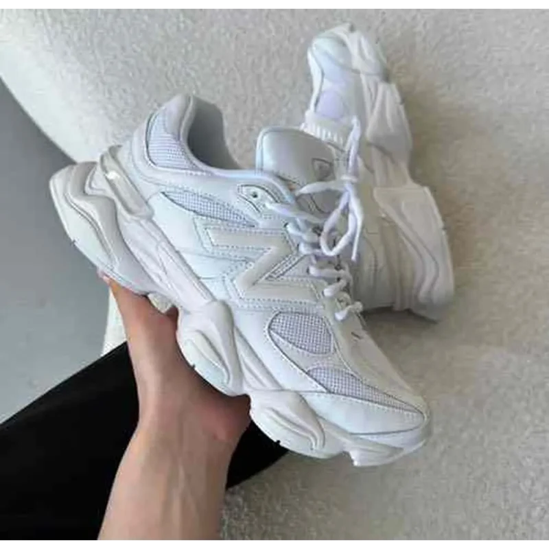 Premium New Balance Unisex 9060 Abzorb White Sneakers For Men (BME41)
