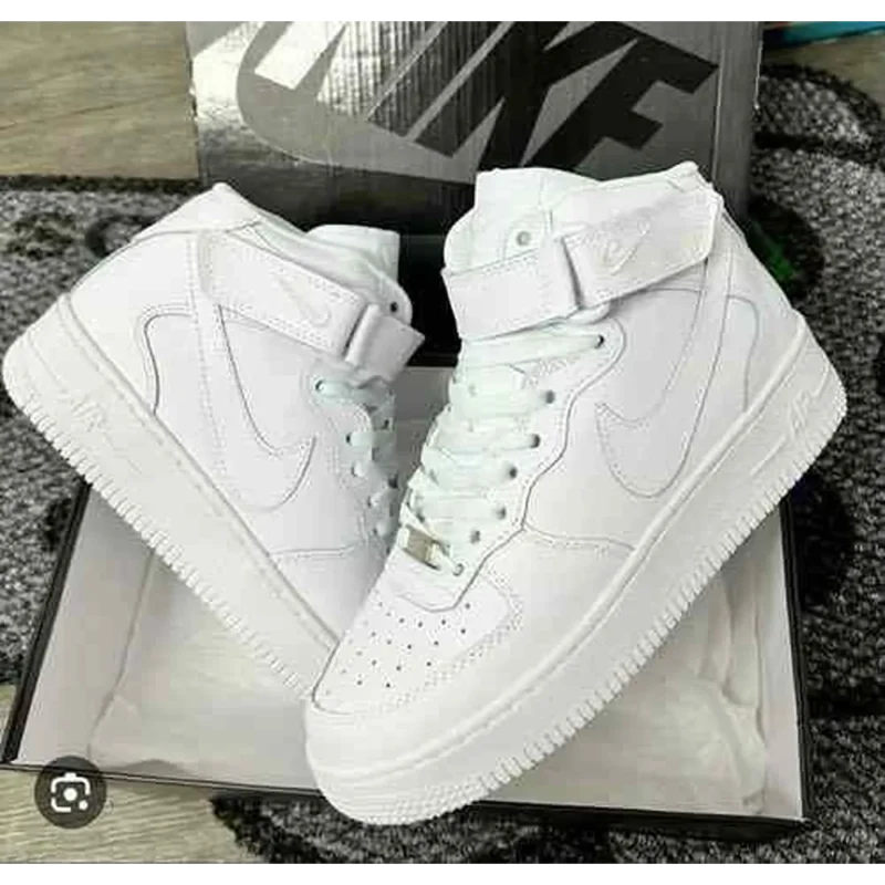 Premium Nike Air Force 1 Mid Long Leather Shoes For Men (BME73)