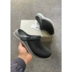 Premium Crocs Lite Ride 360 Black Grey Clogs For Men (BME75)