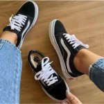 Premium Vans Old Skool Black White Shoes For Men (BME76)