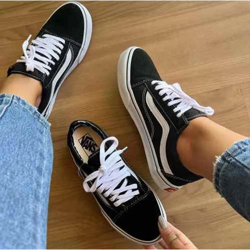Premium Vans Old Skool Black White Shoes For Men (BME76)