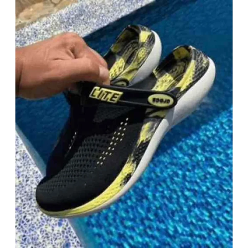 Premium Crocs Lite Ride 360 Black Yellow Camo For Men (BME84)