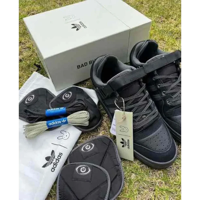 Premium Adidas Bad Bunny All Black Shoes For Men (BME86)