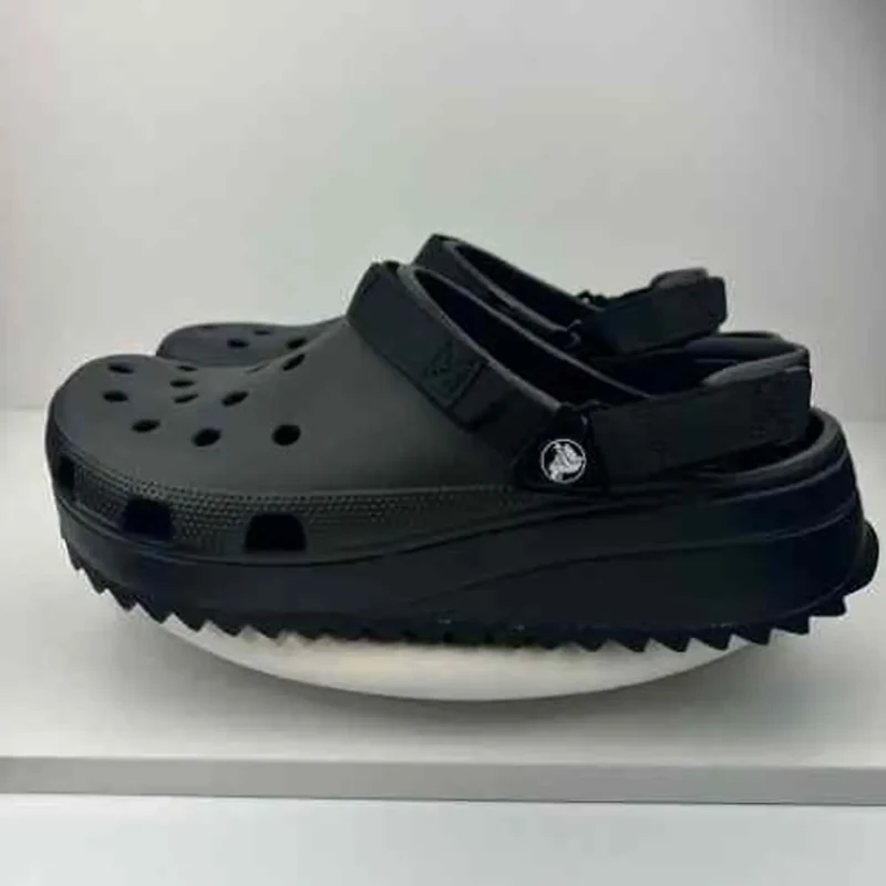 Premium Crocs Classic Hiker All Black Clogs For Men (BME102)