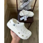 Premium Crocs Classic Hiker White Clogs For Men (BME104)