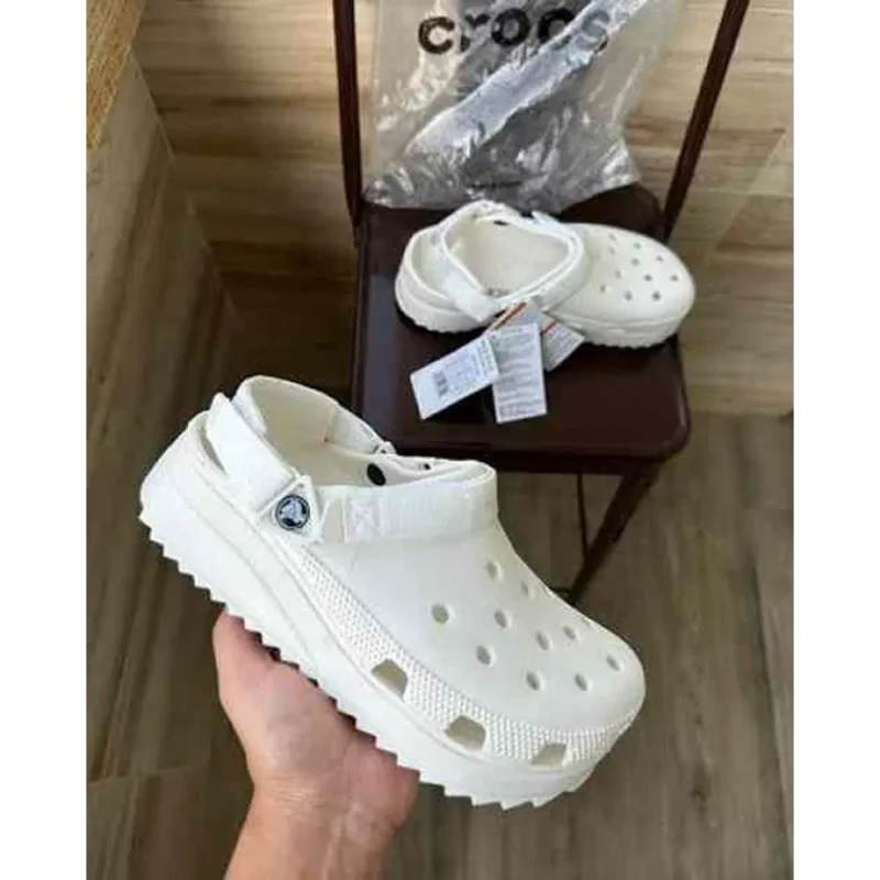 Premium Crocs Classic Hiker White Clogs For Men (BME104)