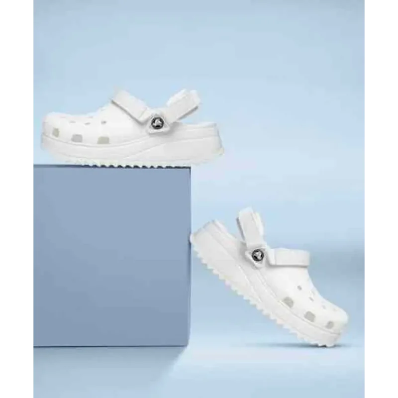 Premium Crocs Classic Hiker White Clogs For Men (BME104)