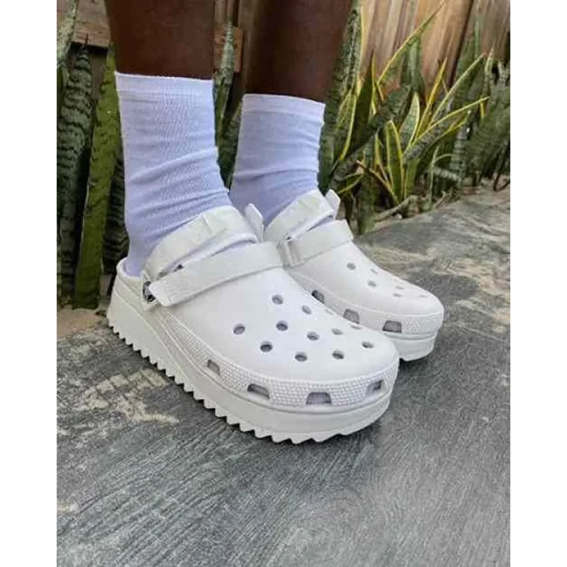 Premium Crocs Classic Hiker White Clogs For Men (BME104)