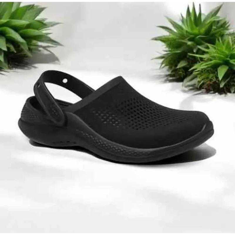 Premium Crocs Lite Ride 360 Full Black Clogs For Men (BME115)