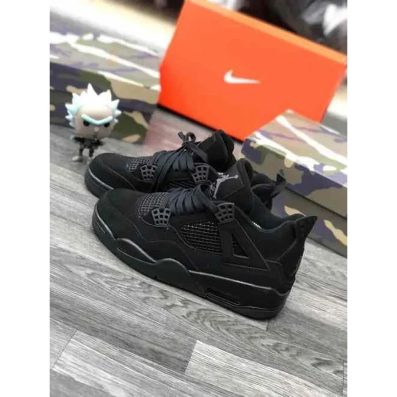 Premium Air Jordan Retro 4 Black Cat Shoes For Men (BME133)