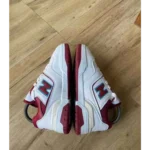 Premium New Balance 550 White Burgendy Shoes For Men (BME151)