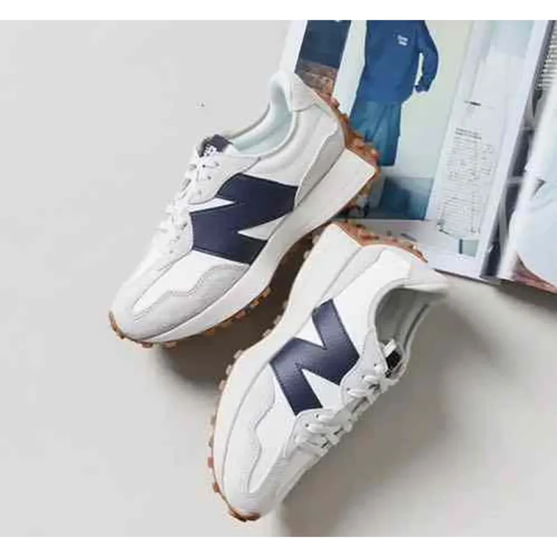 Stylish New Balance 327 White Nevy Shoes For Men (BME235)