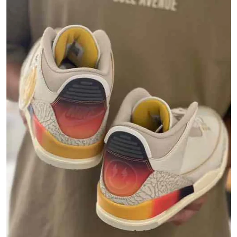 Stylish Air Jordan Retro 3 Medellin Sunset Shoes For Men (BME213)