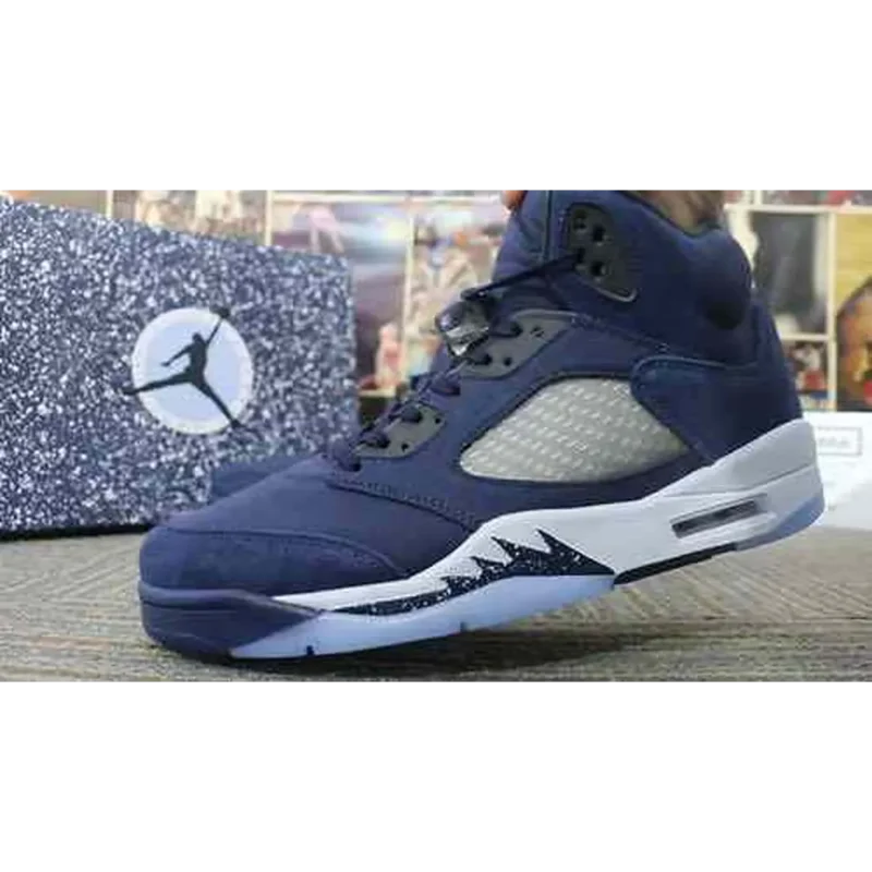Stylish Air Jordan 5 Midnight Navy Shoes For Men (BME202)