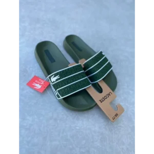 Classy Lacoste Frasier Green Slides For Men (SFS1286)