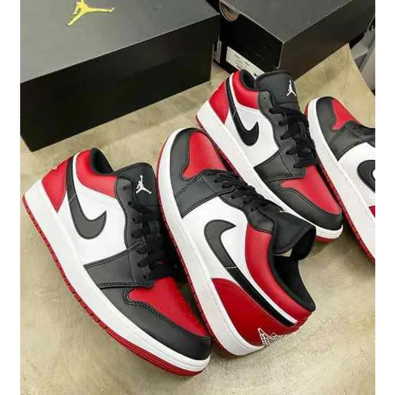 Classy Nike Air Jordan 1 Low Bred Toe Shoes For Men (SHI176)