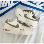 Classy Air Force 1 Mini Red Swoosh Milk Coffe Shoes For Men (SHI186)