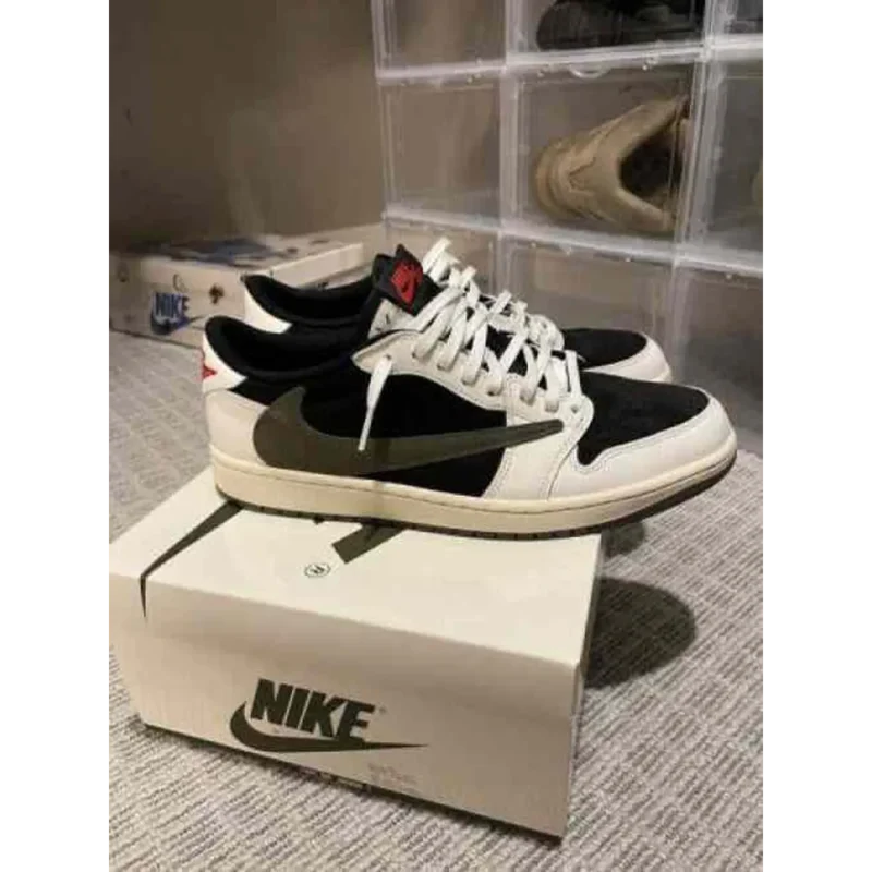 Premium Air Jordan Retro 1 Travis Scott Olive Shoes For Men (SHI474)