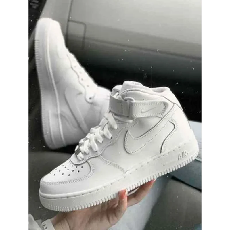 Premium Nike Air Force 1 Mid Long Leather Shoes For Men (SHI506)