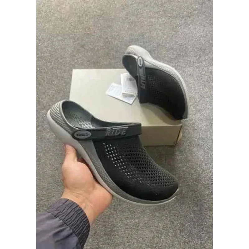 Premium Crocs Lite Ride 360 Black Grey Clogs For Men (SHI507)