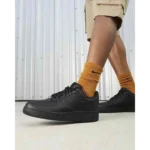 Premium Air Force 1 Black With Dustbag Pure Leather Shoes For Men (SHI514)