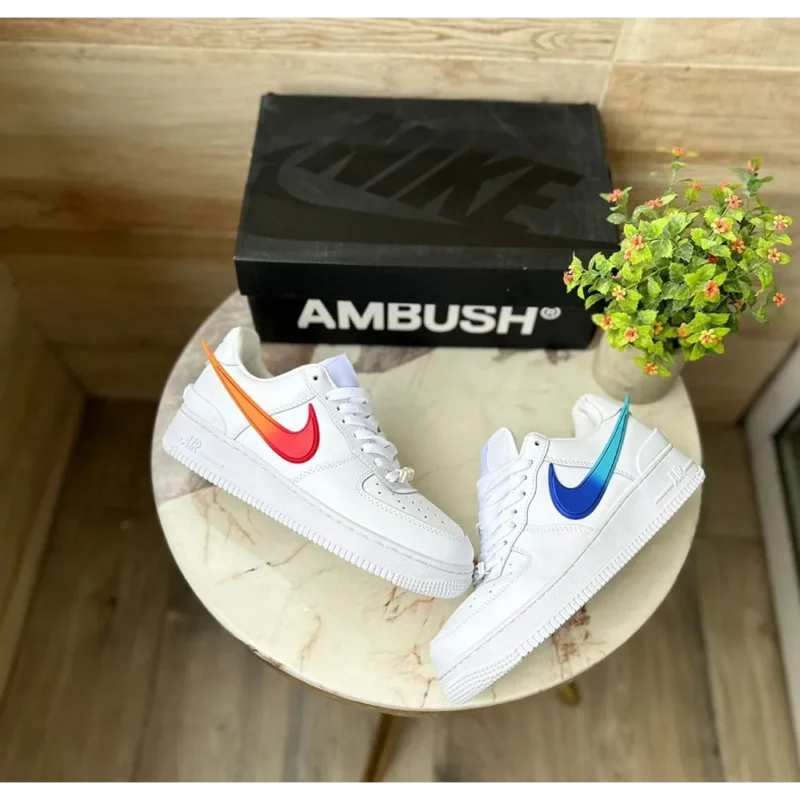 Premium Nike Air Force Ambush White Blue Orange Shoes For Men (SIS372)