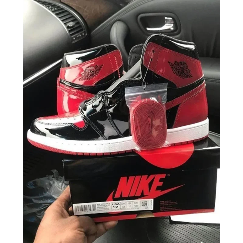 Premium Nike Jordan Retro 1 Bred Patant Surplus Shoes For Men (BSF1273)
