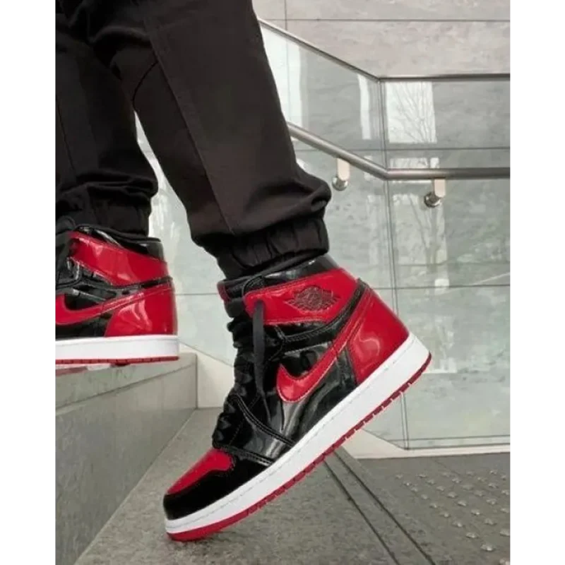 Premium Nike Jordan Retro 1 Bred Patant Surplus Shoes For Men (BSF1273)