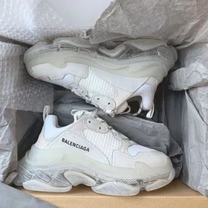 Premium Balenciaga Triple S Clear Sole White Shoes For Men (SFS1333)