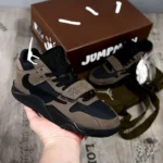 Classy Travis Scott X Air Jordan Jack Dark Mocha Shoes For Men (SFS1348)