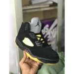 Classy Air Jordan 5 Burgundy X A Ma Maniere Shoes For Men (BSF1276)