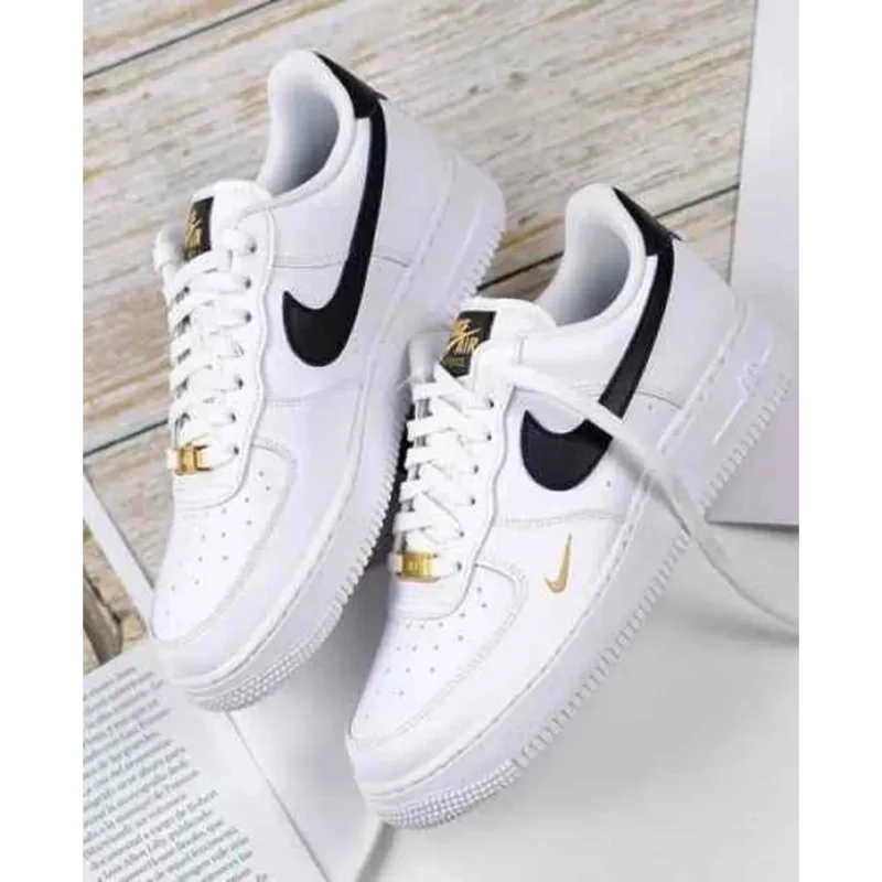Classy Nike Air Force 1 Gold Mini Swoosh Shoes For Men (SP200)