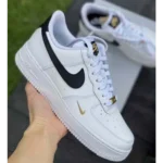 Classy Nike Air Force 1 Gold Mini Swoosh Shoes For Men (SP200)